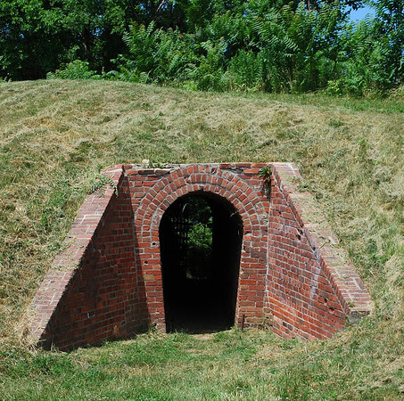 Tunnel from inside Fort Mississiagua down towards Lake Ontario