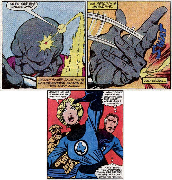Well, it serves them right for traveling to the planet Bedbug. Death of the FF