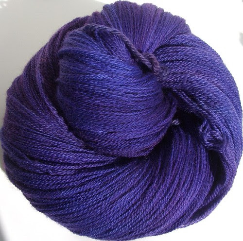 self dyed deep purple lace weight yarn-2