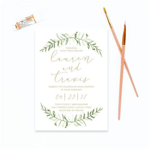 watercolor leaf wedding invitation ? Peach Paper & Design watercolor leaf wedding invitation ? Peach Paper & Design