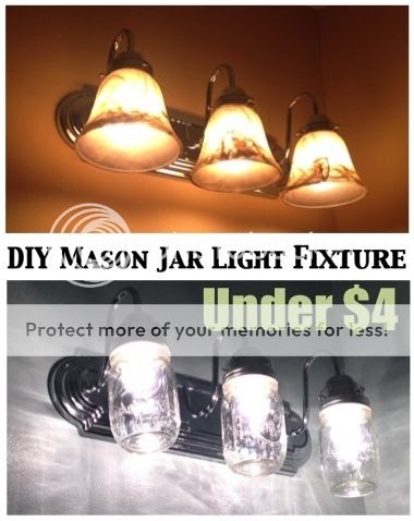 Diy Mason Jar Light Fixture, Mason Jar Bathroom Light Fixture Diy