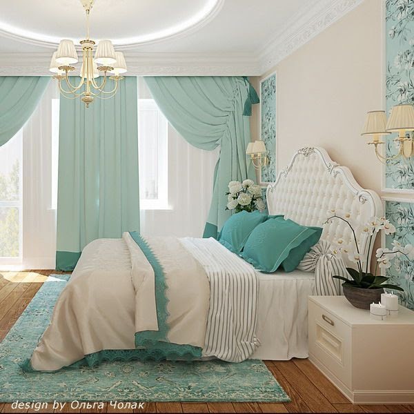 Rose Gold Modern Bedroom Color Schemes - I am loving this Navy Blue