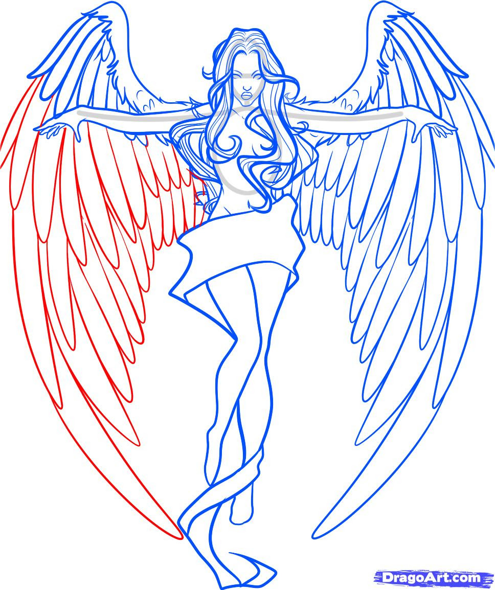 Wefalling Easy To Draw Angel Wings Halo