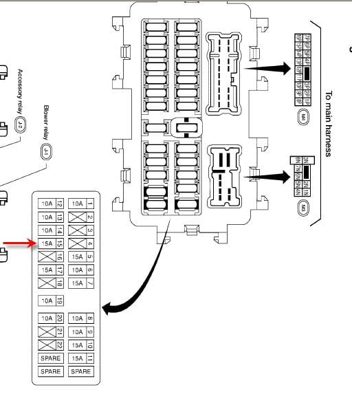 2005 Nissan Altima 25 Fuse Box Diagram : '05-'14 Nissan Xterra Fuse Box