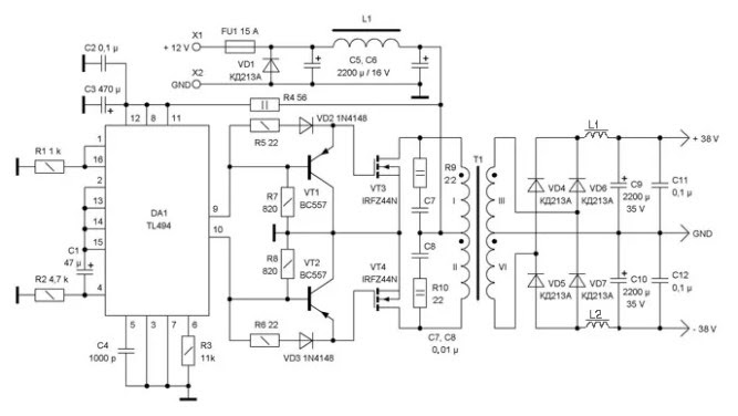 48 Volt Dc To 12 Volt Dc Converter Circuit Diagram