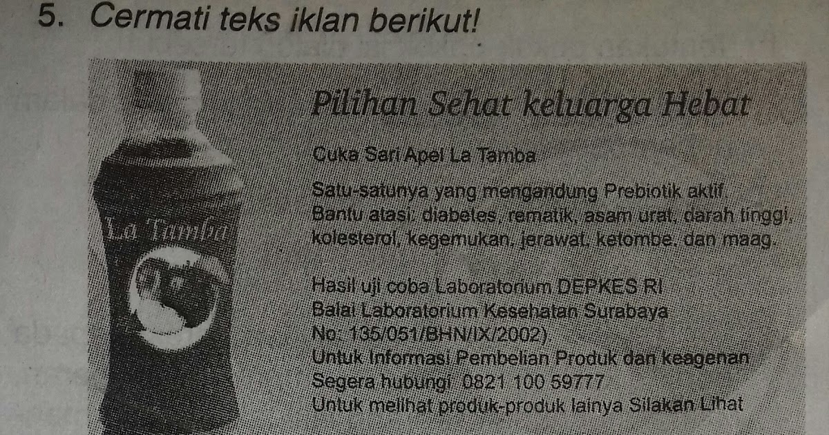 Tentukan Fakta Dan Opini Pada Teks Iklan Berikut Materi Soal