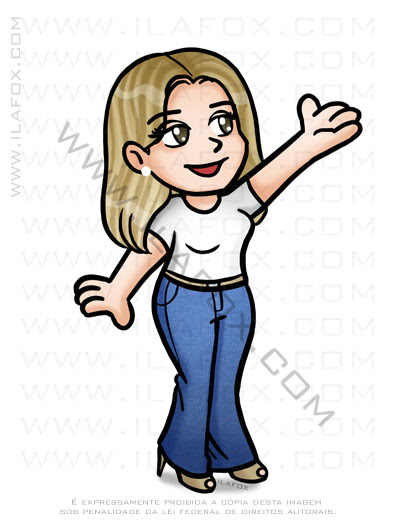 caricatura fofinha, mini caricatura, by ila fox