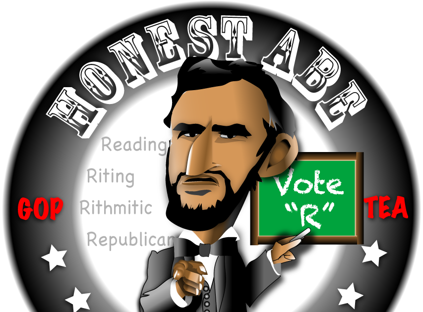 YouraCartoon.com: Honest Abe Lincoln says "Vote R"