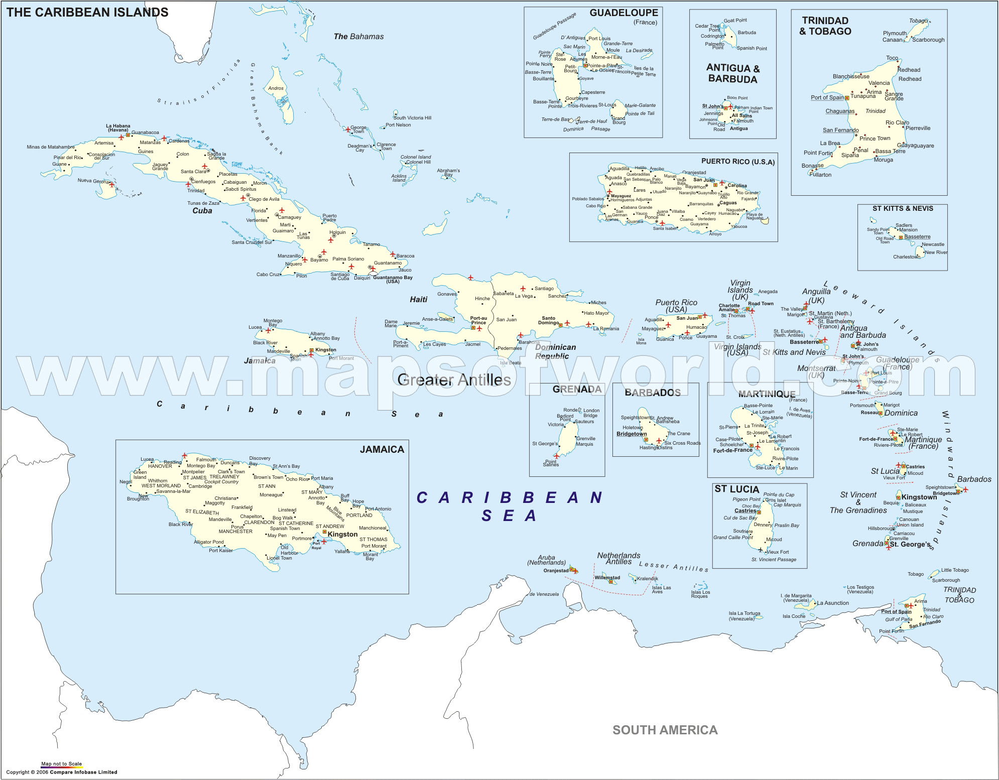 Island: caribbean islands map