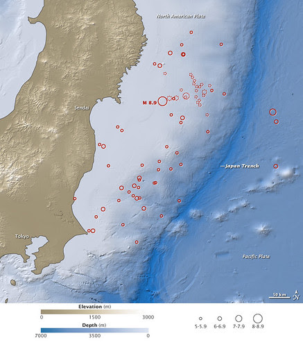 Earthquake and Tsunami near Sendai, Japan