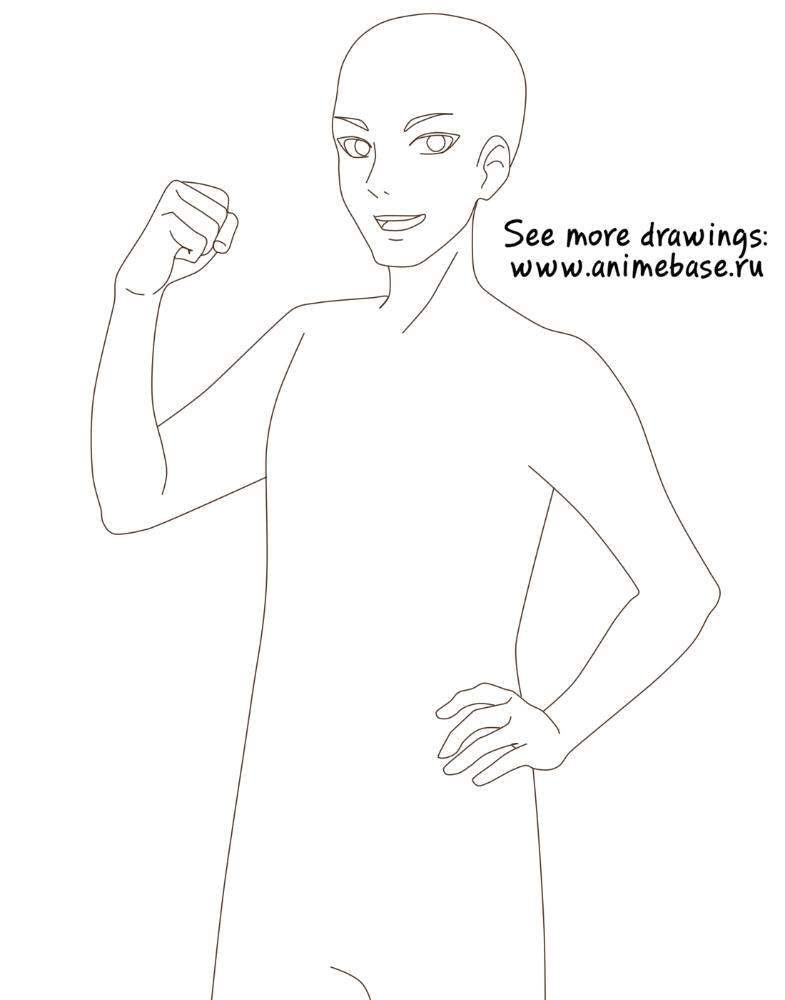 Anime Reference Male Drawing Base - ezzeyn