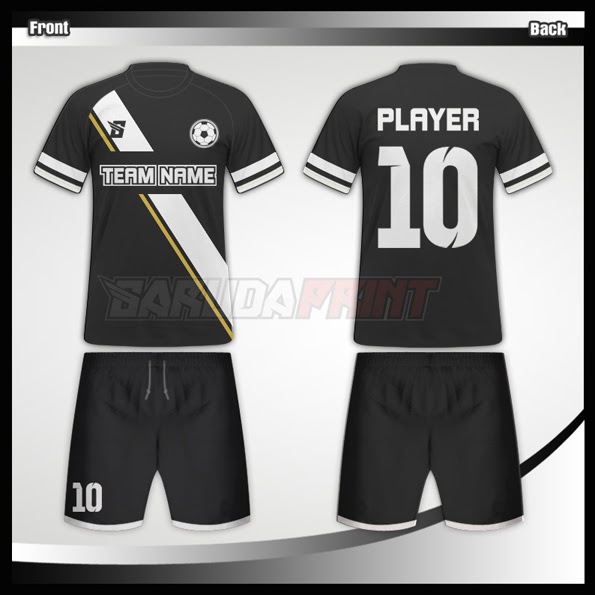 Desain Baju  Bola  Depan Belakang Polos Quotes Diary j