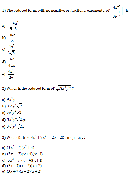 New blog 3 algebra practice problems