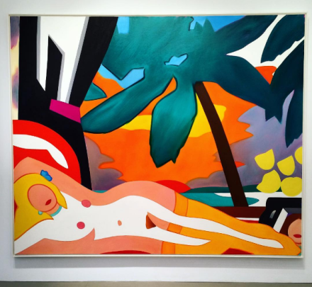 pop art Tom Wesselmann, Sunset Nude z Big Palmy (2004), za pośrednictwem sztuki Obserwowane