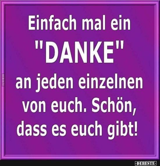 Einfach Mal Danke Sagen Spruch DE Spruch
