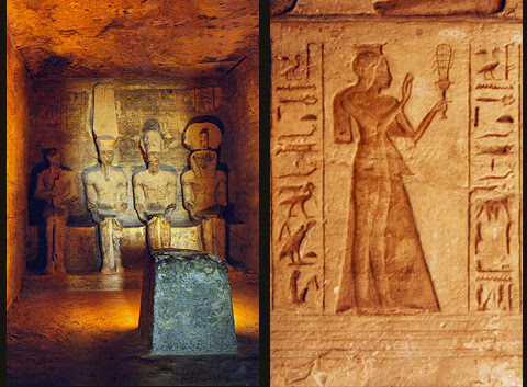 Inside the Rameses and Hathor Temples
