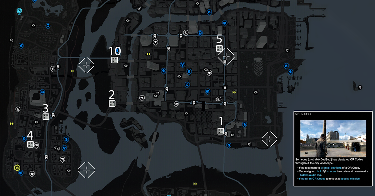 Qr Codes Watch Dogs Map Pics
