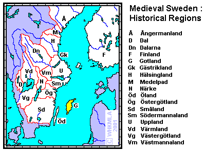 carte de la Suede medievale