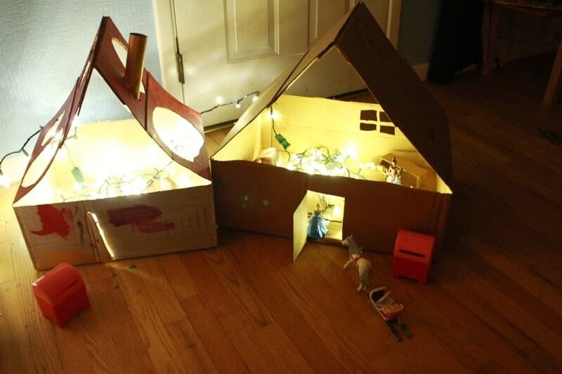 cardboard box doll house
