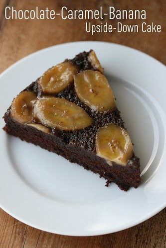 Chocolate-Caramel-Banana Upside-Down Cake