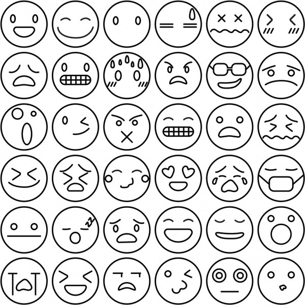 87+ Gambar Emoji Hitam Putih Paling Keren Gambar Pixabay