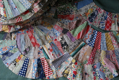 Wedding Ring Quilt Pieces