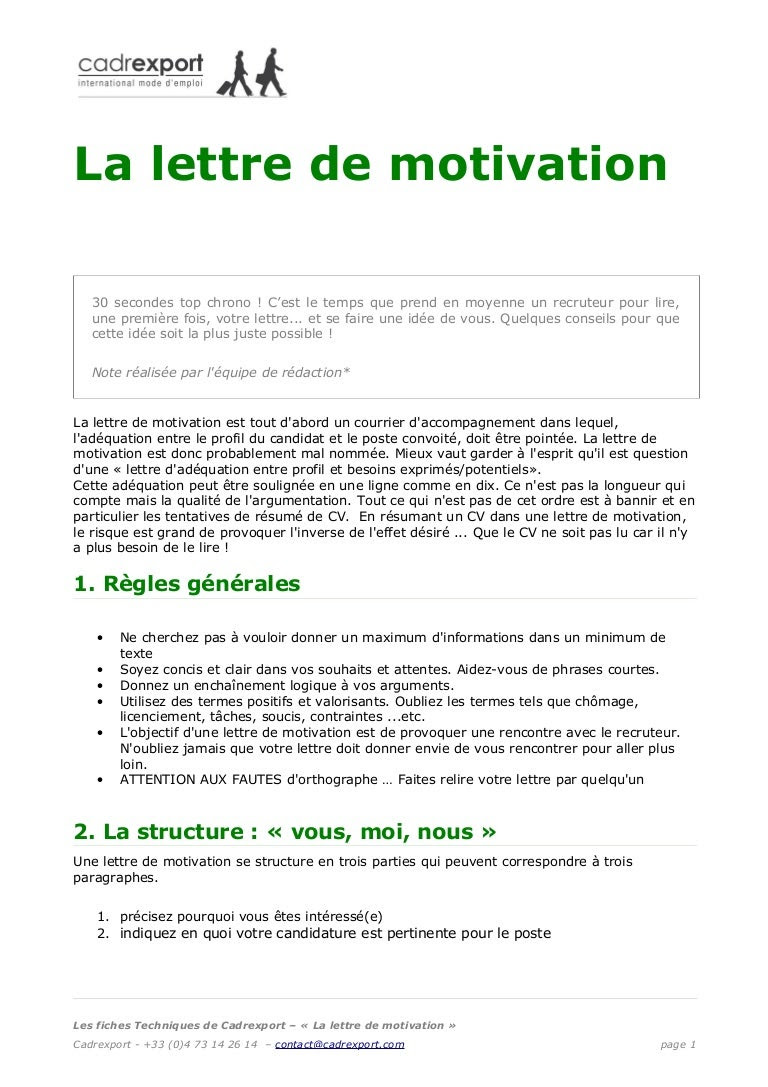 Lettre De Motivation Vous Moi Nous  Job Application