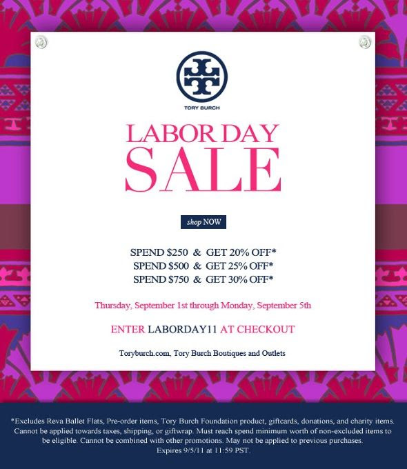 Tory Burch Coupon Code 30 Off Entire Order Stiletto Jungle