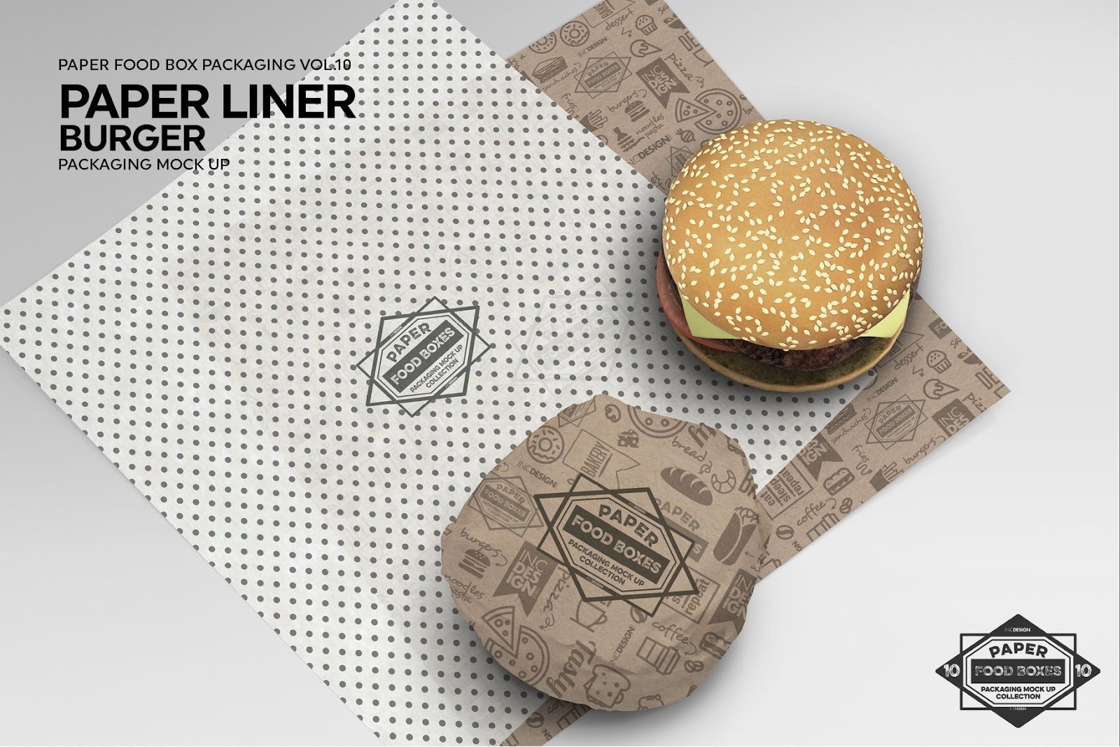 Wrapped Burger Mockup Models