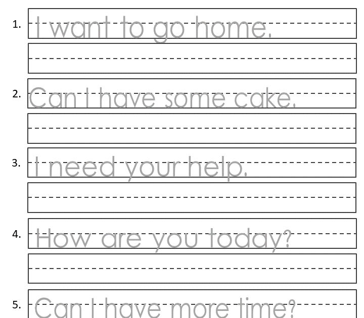 Reception English Worksheets