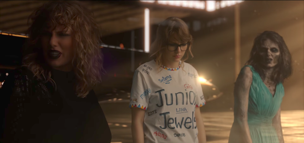So when Tay wore this t-shirt at the end of her video, with her friends' names written all over it, of COURSE people took notice.