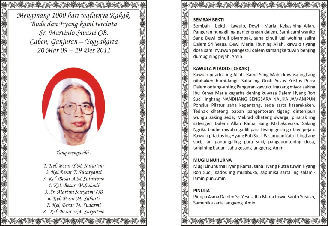 Contoh Surat 1000 Hari Kematian - Delinewstv