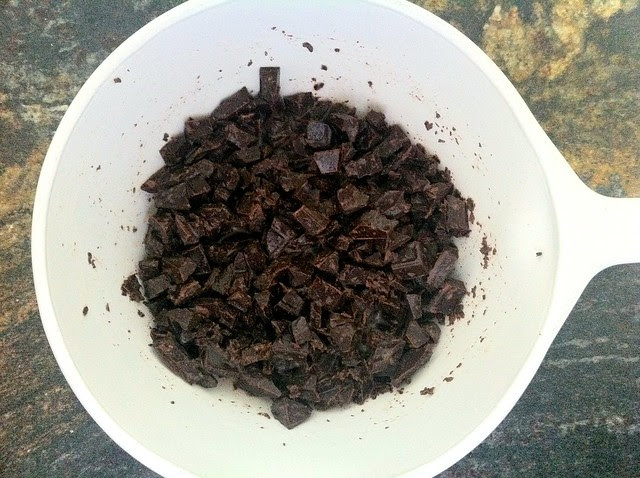 Chopped Dark Chocolate Mixed with Milk