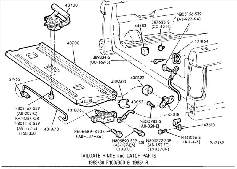 Ford Tailgate Parts Diagram