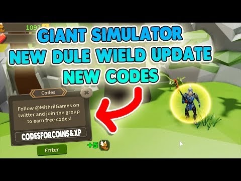 Duel Wield New Secret Codes Giant Simulator Codes Roblox