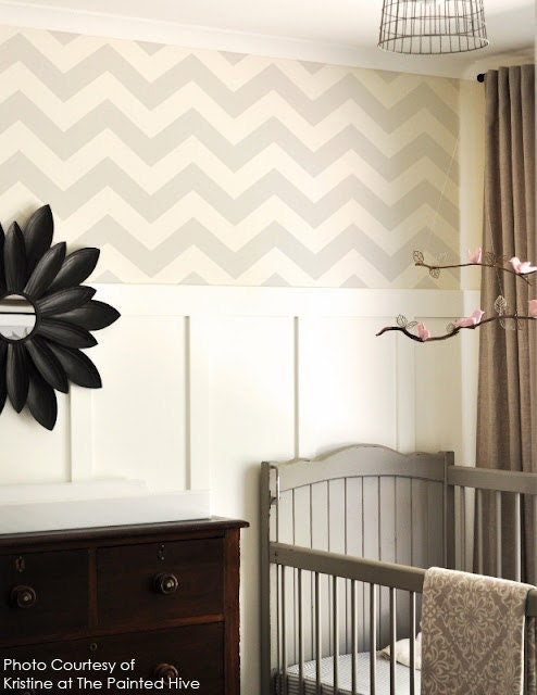 Medium Chevron, Stencil: Reusable, Wall Stencil, decorative wall stencils, wall stencils, wall decor, Moroccan Stencil, chevron stencil