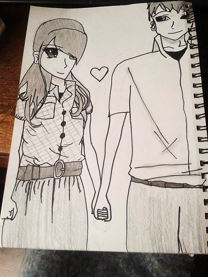 Cute anime couple holding hands by Katy80823 on DeviantArt