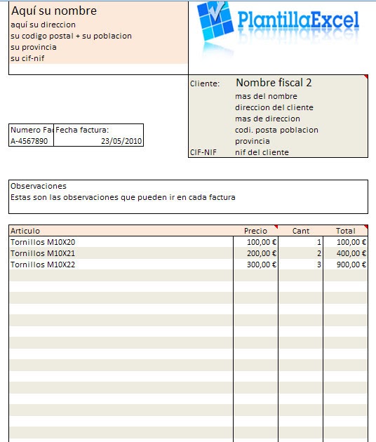 Sample Excel Templates Descargar Plantilla De Factura En Excel Gratis