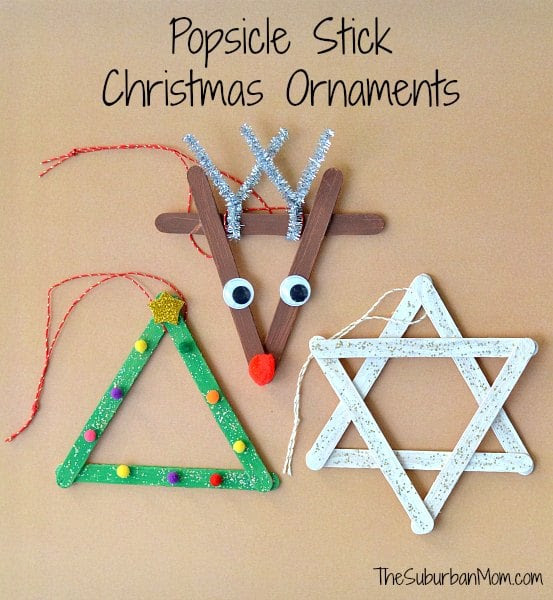Christmas Tree Ornament Using Popsicle Sticks  Holliday Decorations