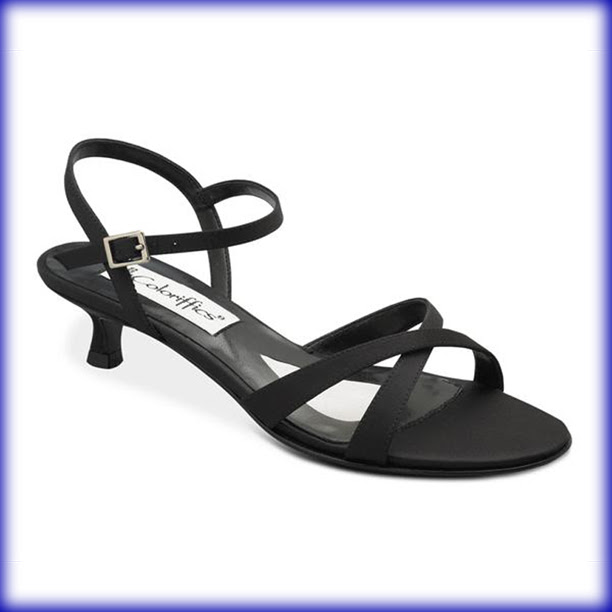 black evening sandals