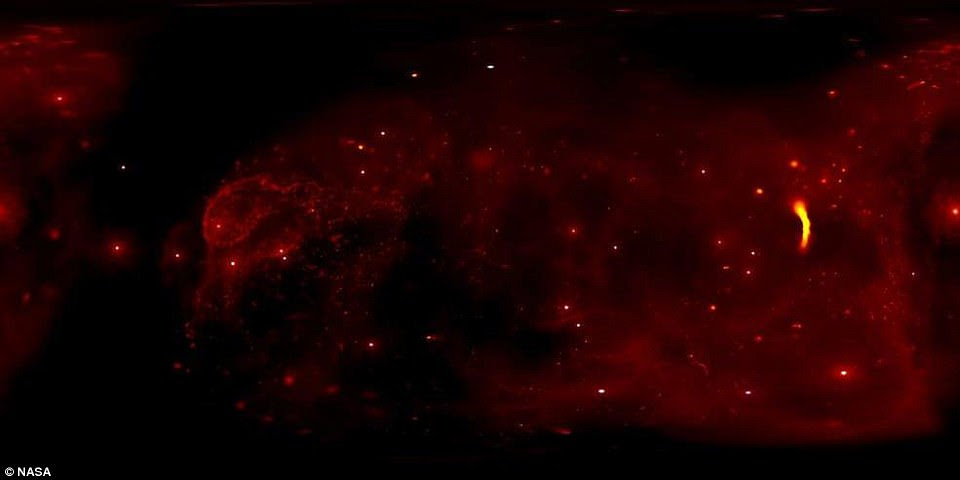 This visualisation builds on infrared data from the European Southern Observatory’s Very Large Telescope of 30 massive stellar giants called Wolf-Rayet stars that orbit within about 1.5 light years (8.8 trillion miles) of the centre of our galaxy