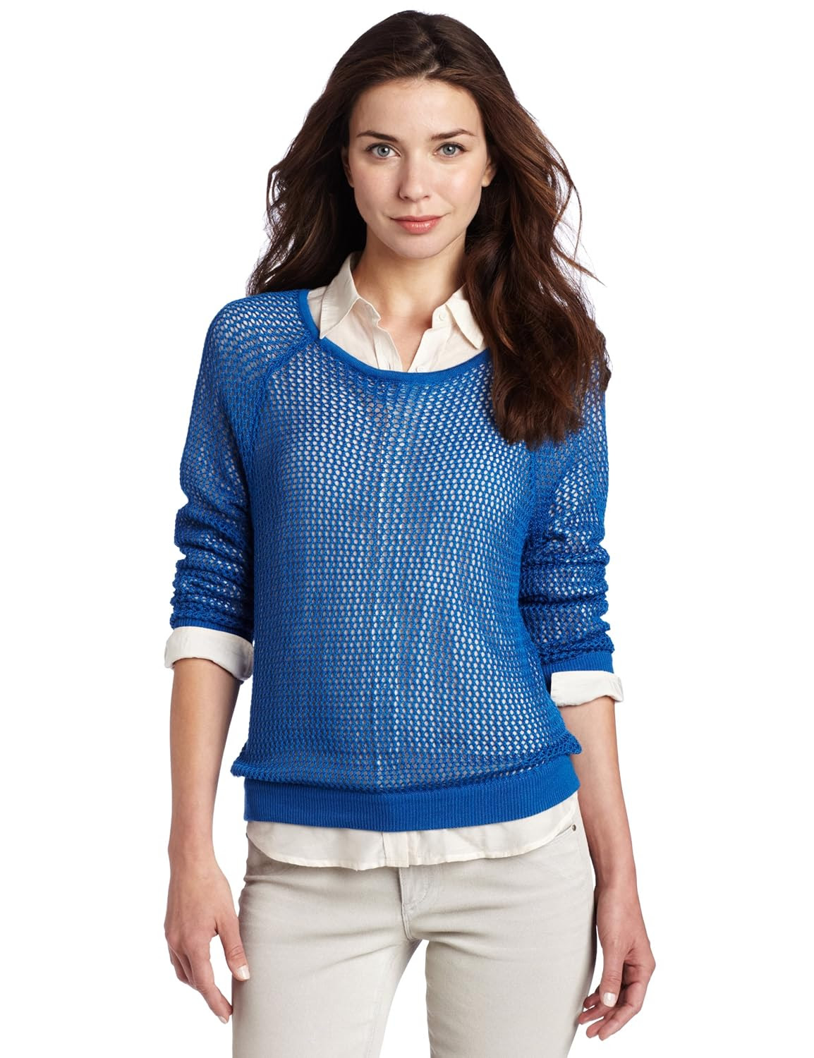 Mesh Pullover Sweater By 525 America | Women Fashion Online Store