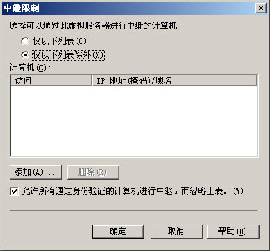 IIS自带的SMTP无法发送邮件