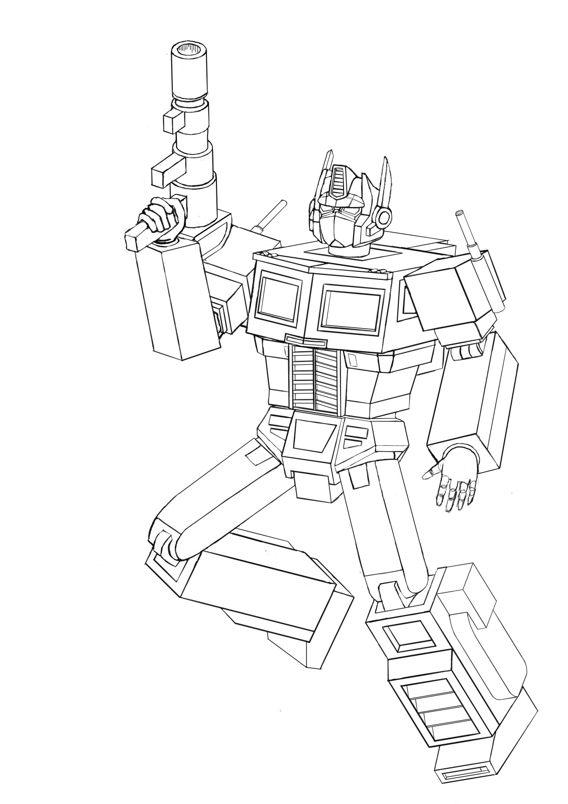Mewarnai Robot Optimus GAMBAR TERBARU HD