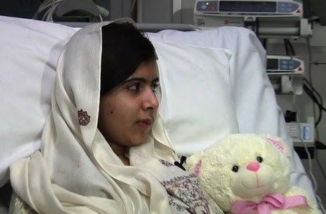 <p><span class="keyword">File photo shows Malala</span> Yousafzai recovering after her shooting (picture: AFP/HO/University Hospitals Birmingham) </p>