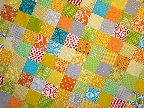 Citrus Berry Punch baby quilt top