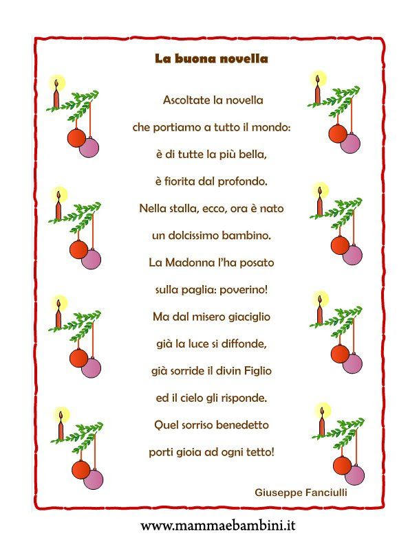 Poesie Di Natale Classe Prima.Frasi Sul Natale Per Bambini Scuola Infanzia