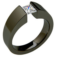Black Titanium Wedding Ring - absolutetitanium.com