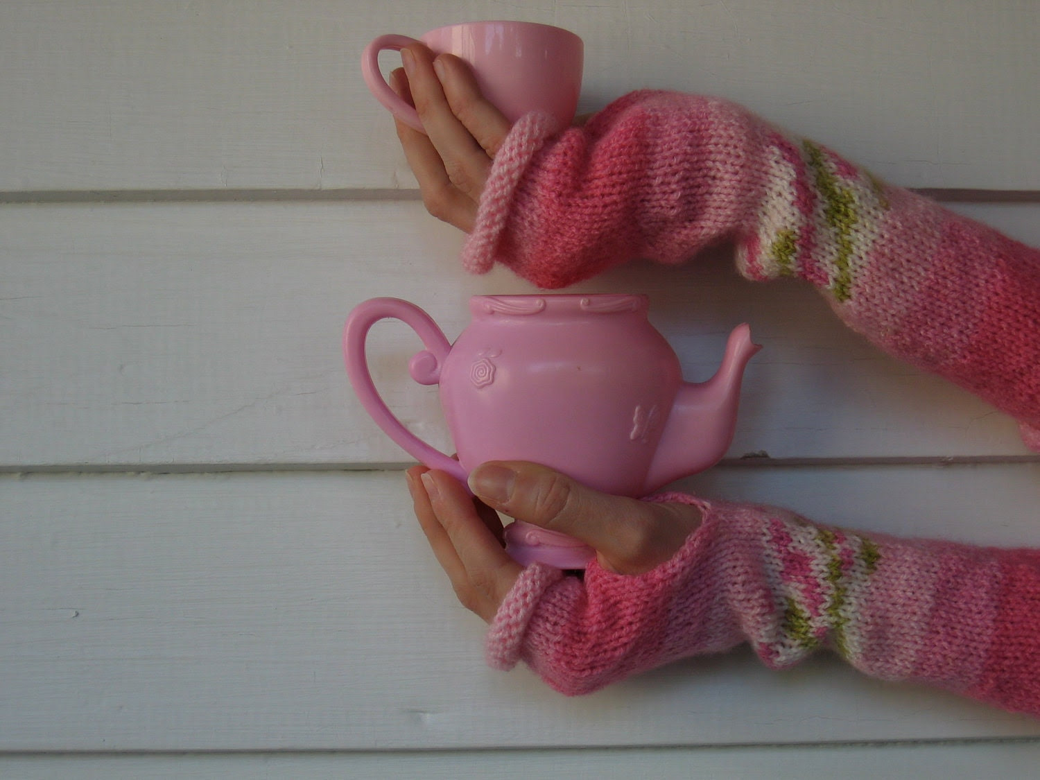 Pink Fingerless Gloves - Arm warmers - WaterBabiesArts Pink Fingerless Gloves - Arm warmers - WaterBabiesArts