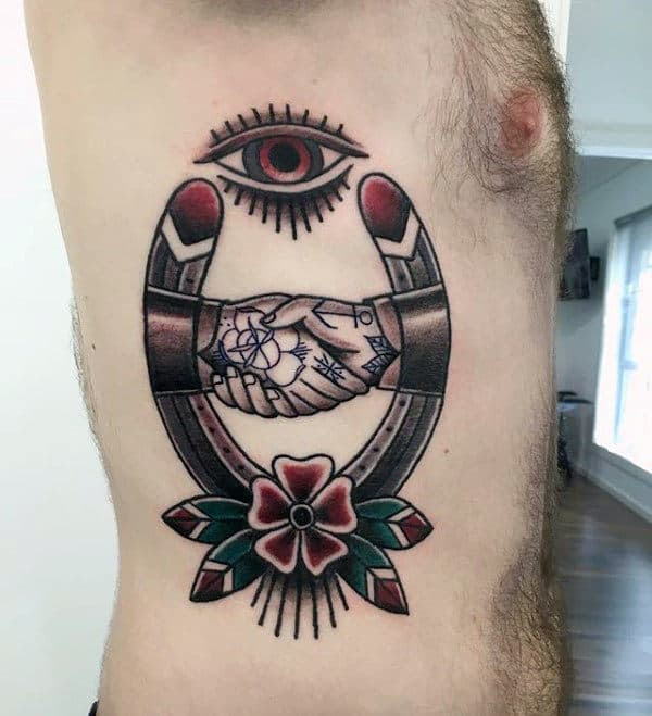 Lucky Horseshoe Tattoo Flash - tattoo design